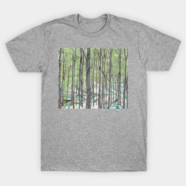 Forest Abstract T-Shirt by MarbleCloud